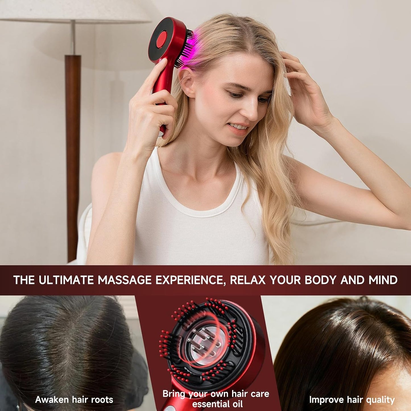 Electric Scalp Massage Comb, Hair Oil Applicator