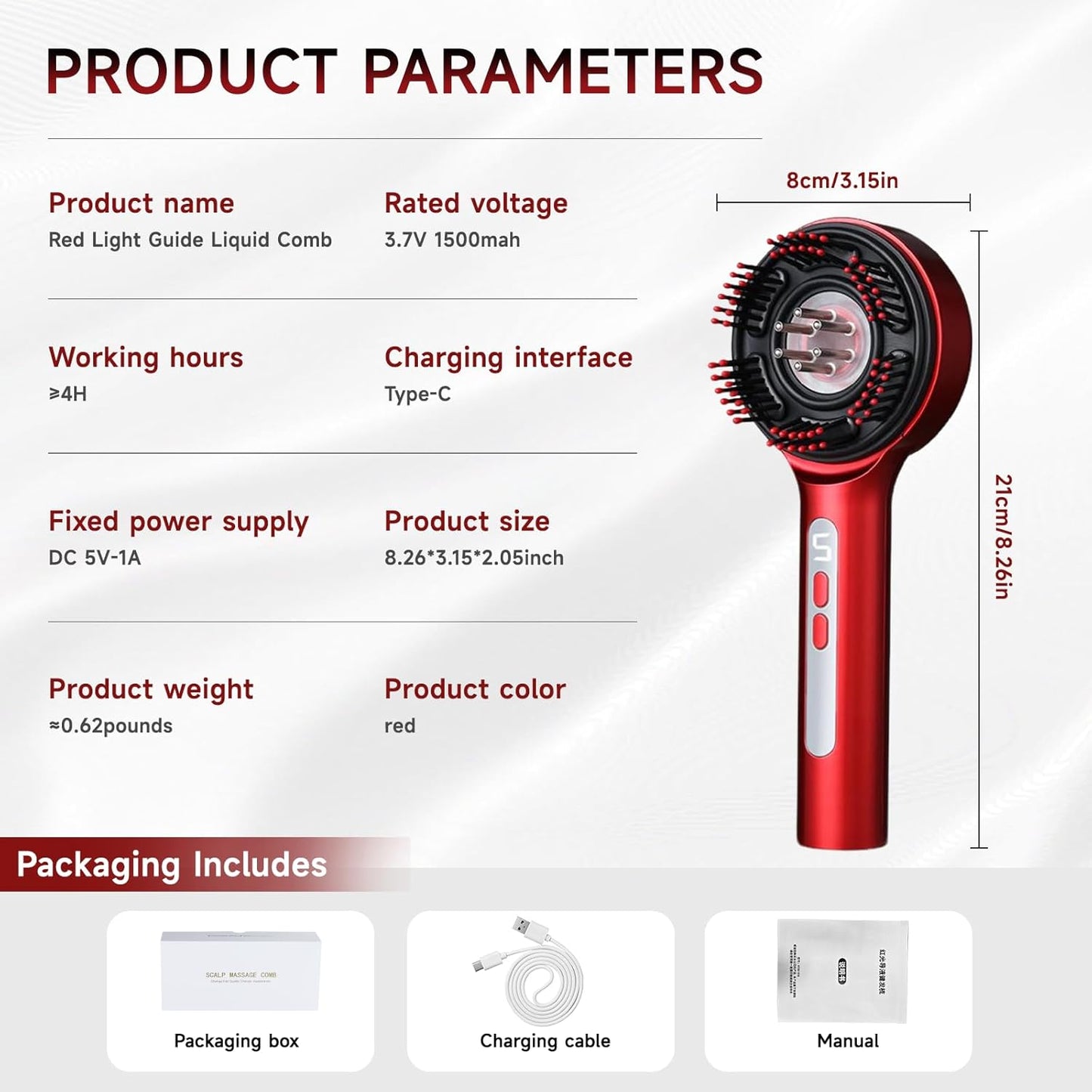Electric Scalp Massage Comb, Hair Oil Applicator