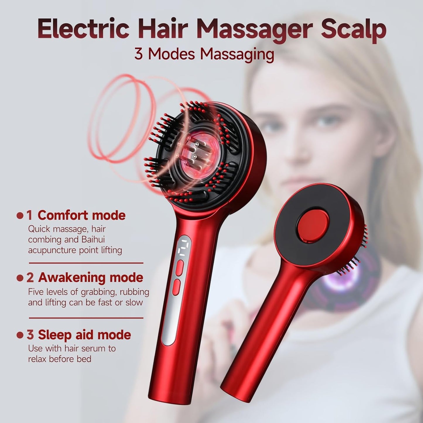 Electric Scalp Massage Comb, Hair Oil Applicator